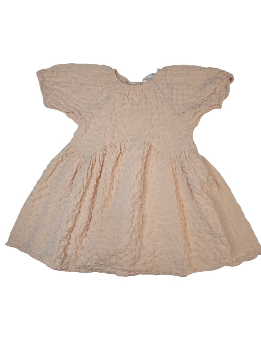 Zara Textured Weave Short-Sleeve Dress